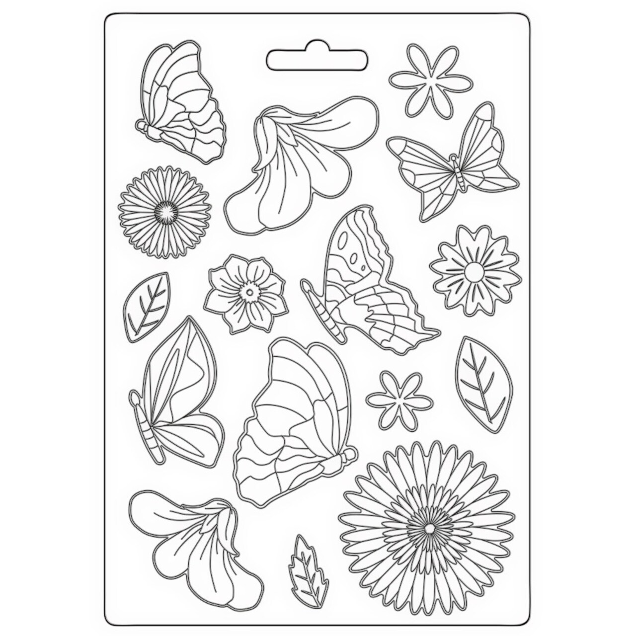 Stamperia Soft Maxi Mould A5-Create Happiness Welcome Home Butterfly